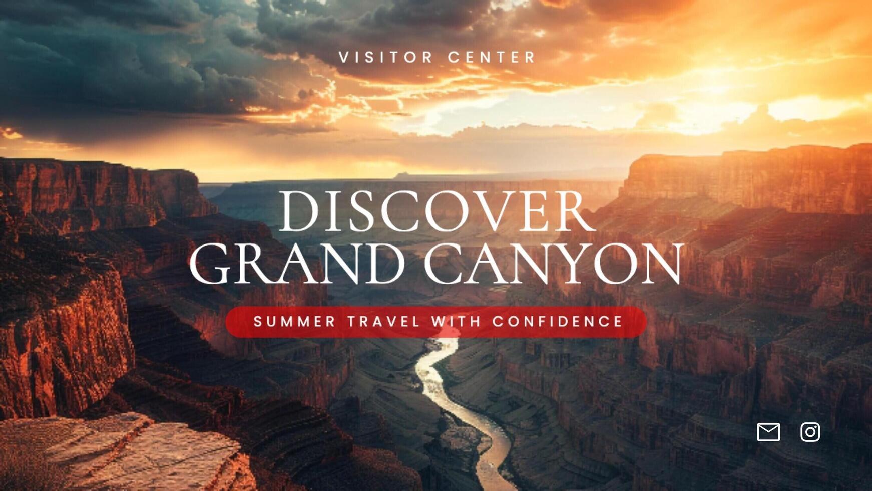 Minimalist Grand Canyon Facebook Cover Mobile template