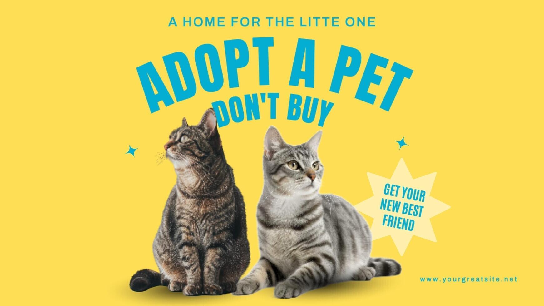 pet adoption center social media facebook cover mobile template