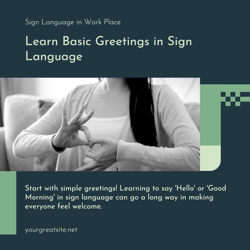 Sign Language (inclusivity in work place) Linkedin Post template