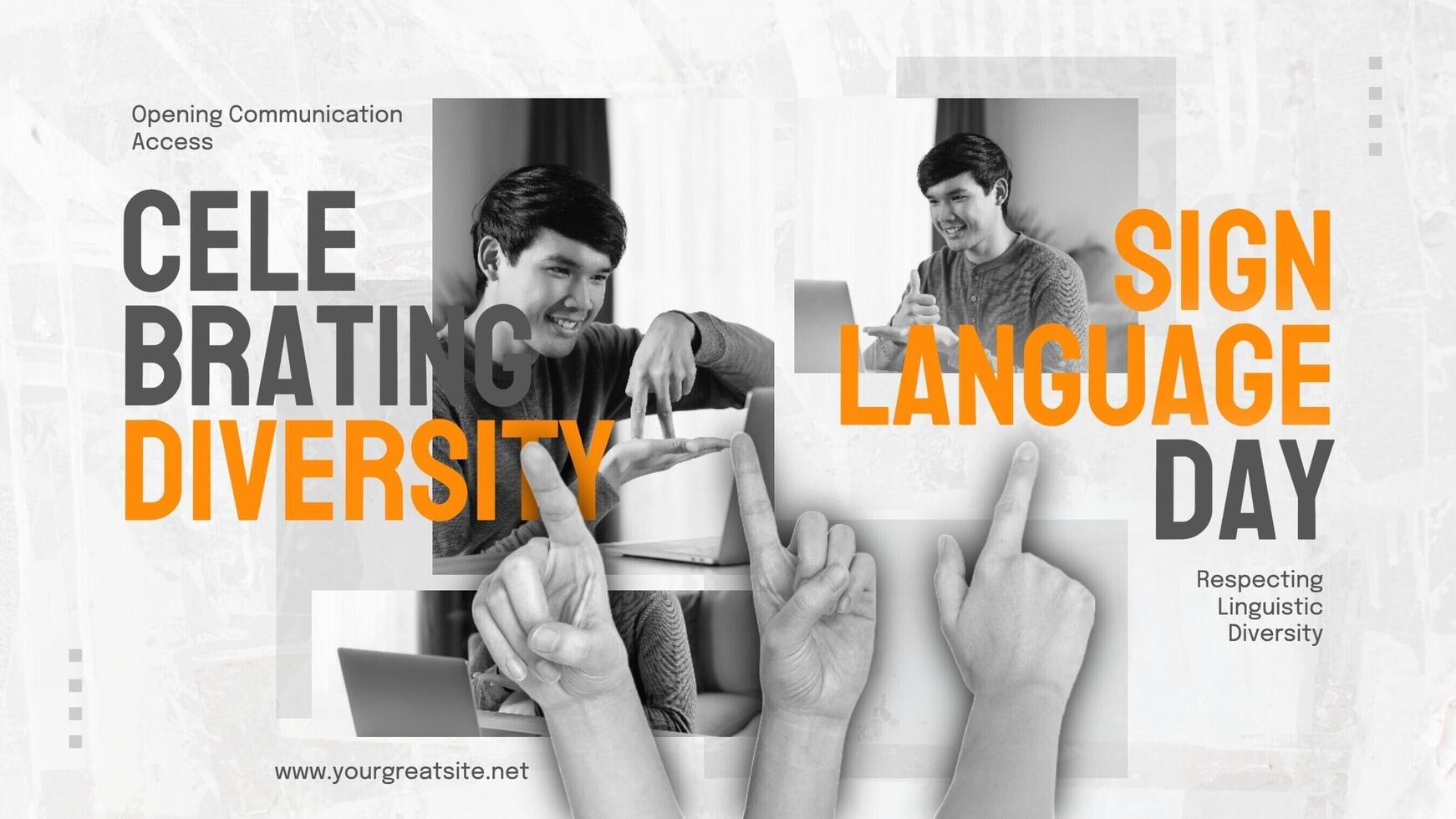 Sign Language Day X Post template