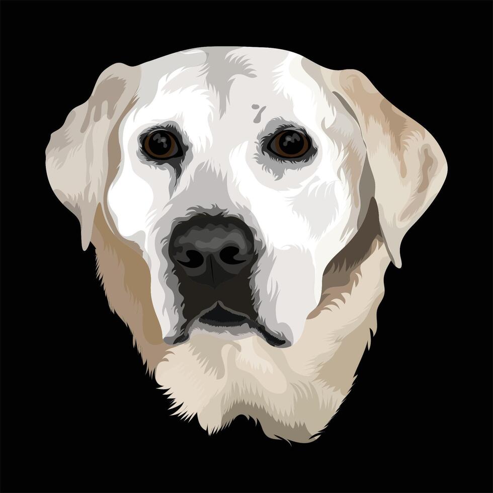 Dog Face artwork With Black color Background vector