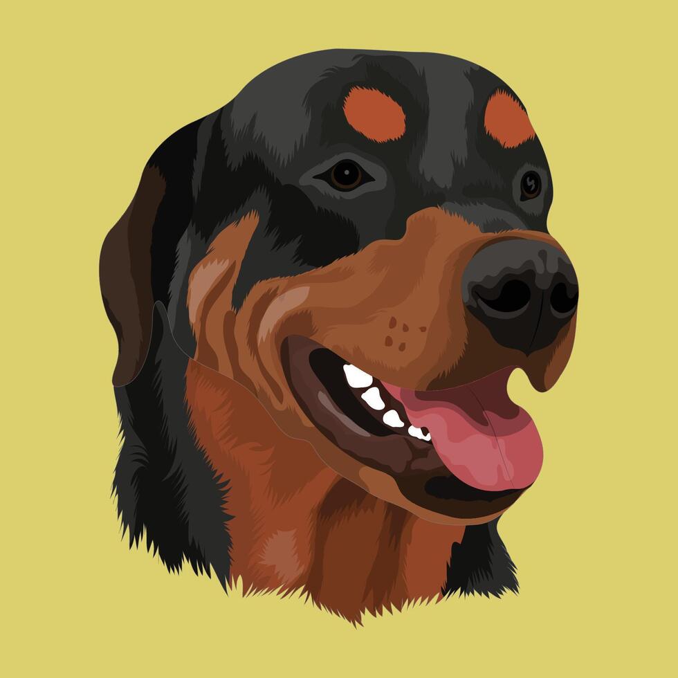 Dog Face Artwork vector
