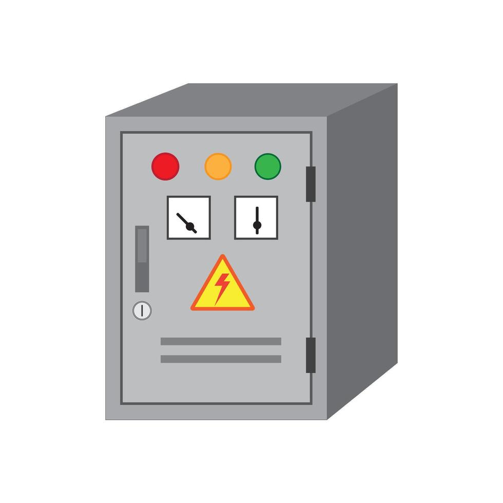 electric voltage panel box icon illustration design template vector