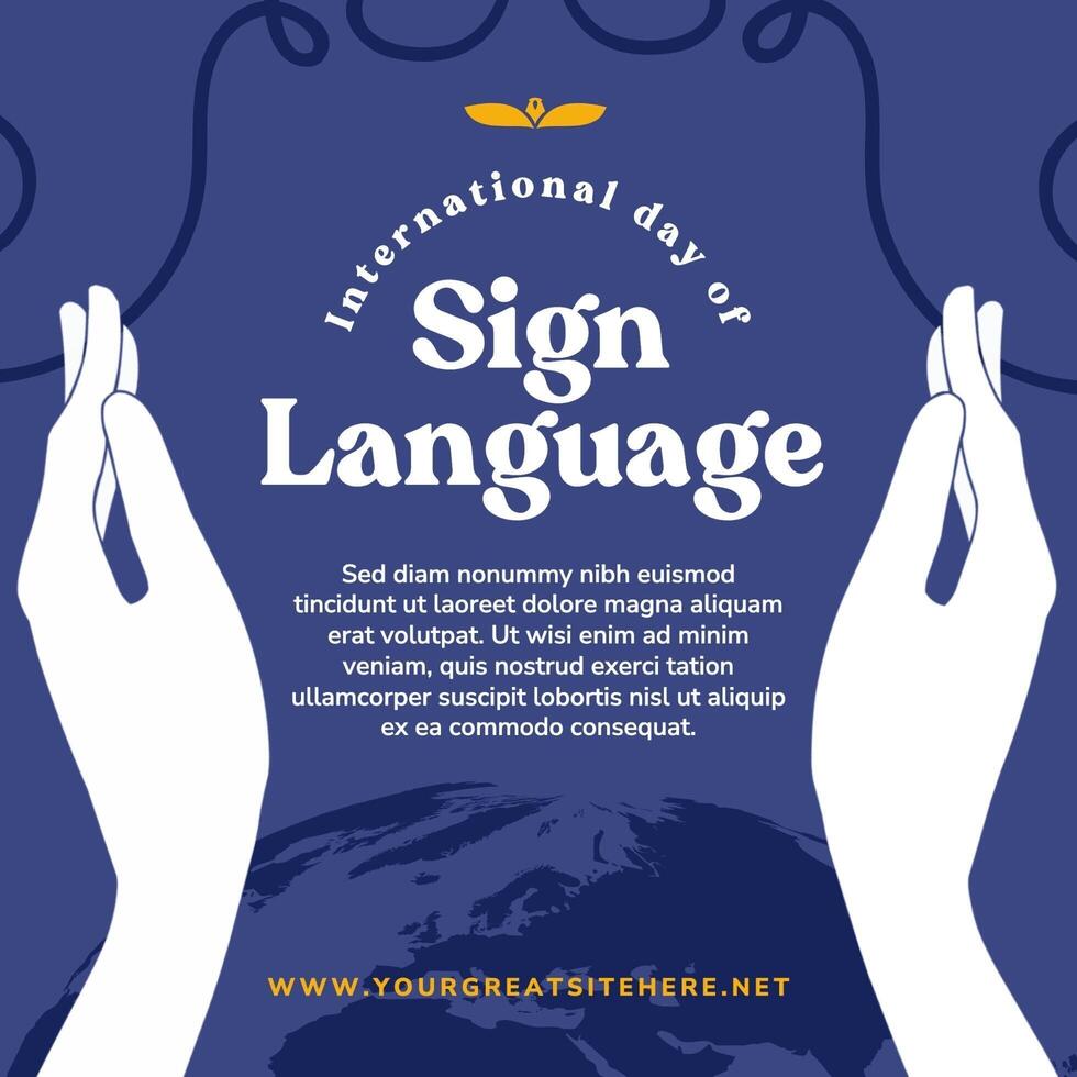 Sign Language Day Instragram Post Template