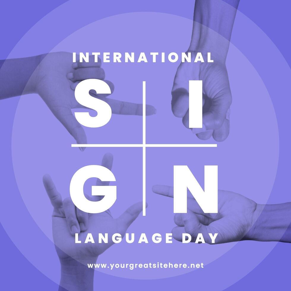 Sign Language Day for Instragram Post template