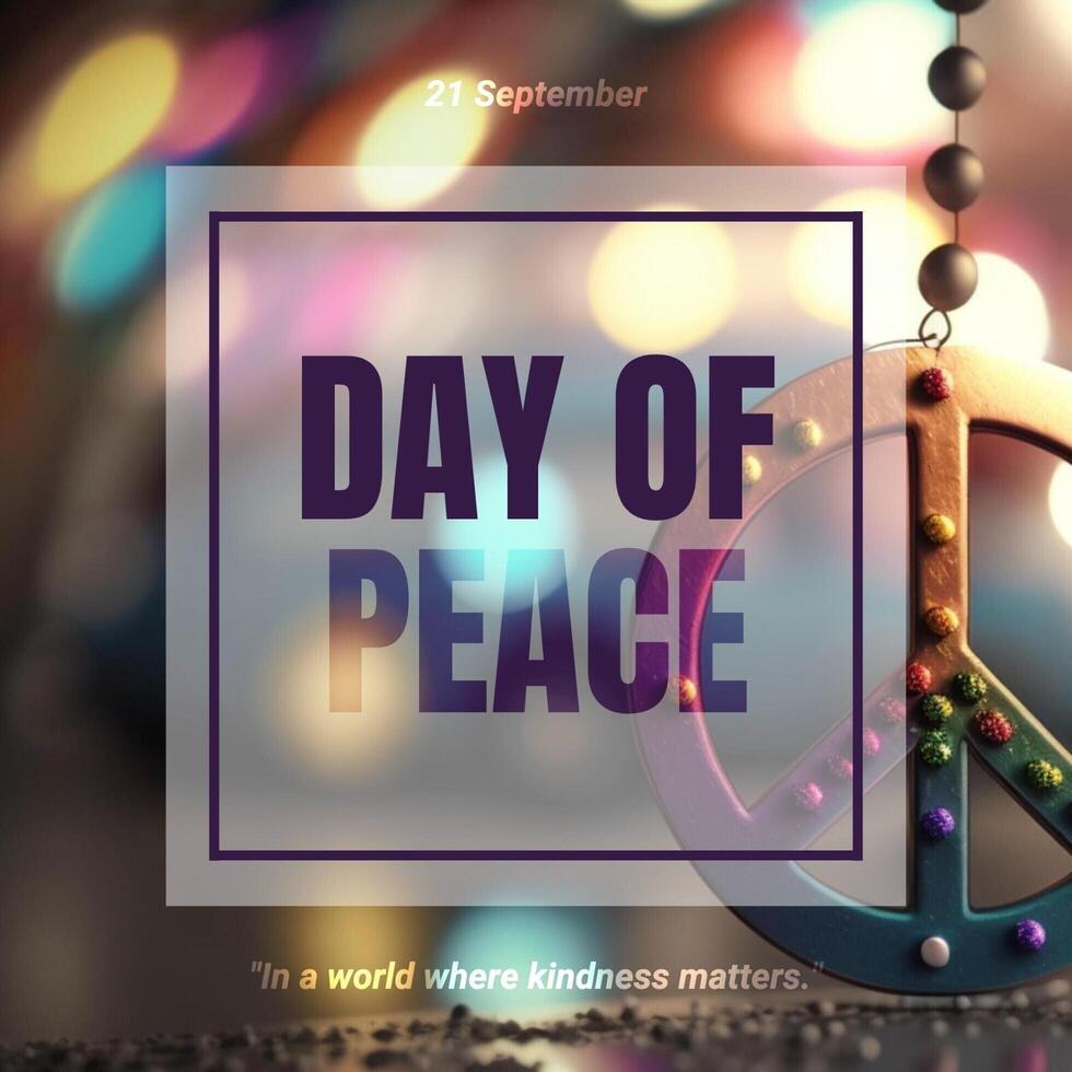 Day of Peace Colorful Theme Instagram Post template
