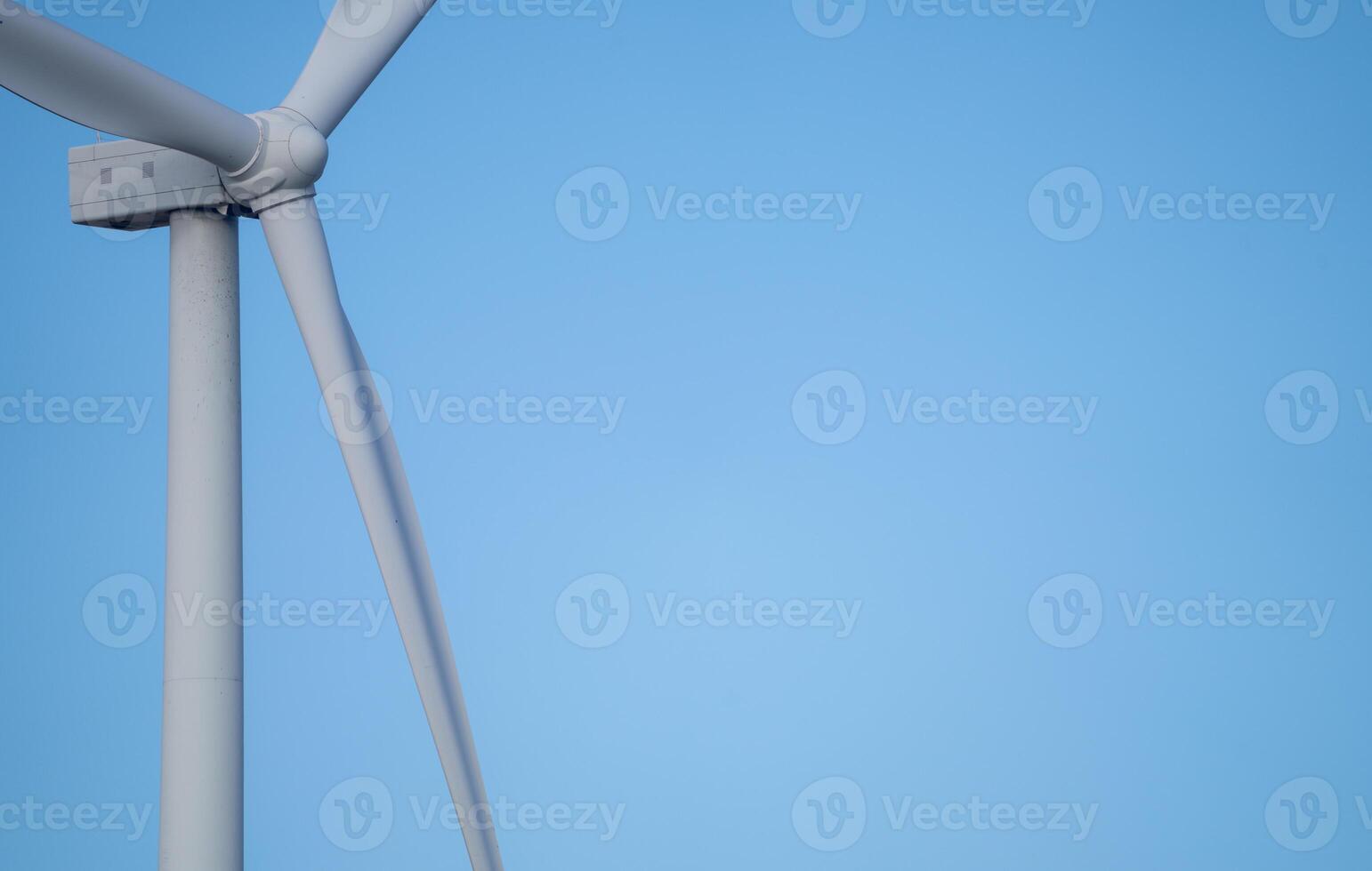 Wind energy and sustainable power generation with wind turbines, Eco-friendly solutions for renewable resources. Wind power farm and sustainable development of renewable energy, green technology. photo
