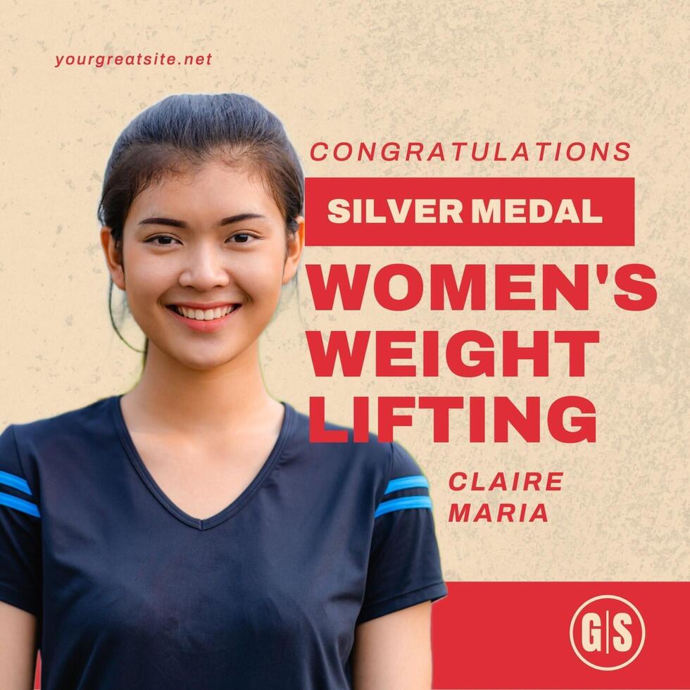 olympic winner congratulations template design ideas