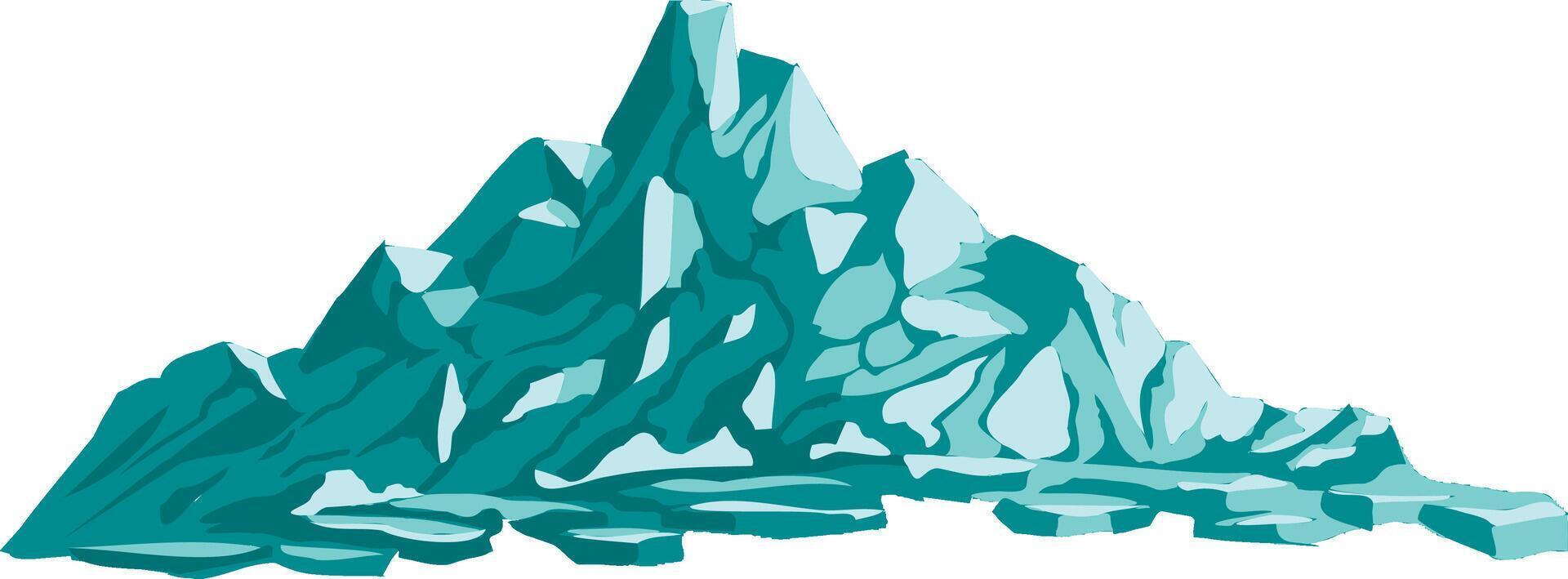 mountain isolated glacier vector