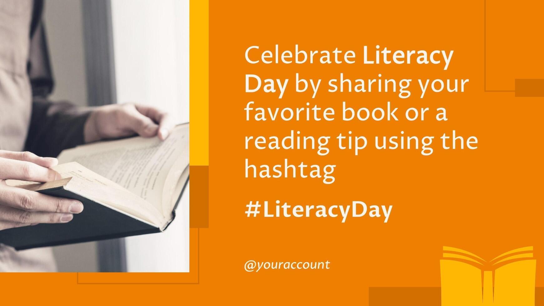 Literacy Day X Post template
