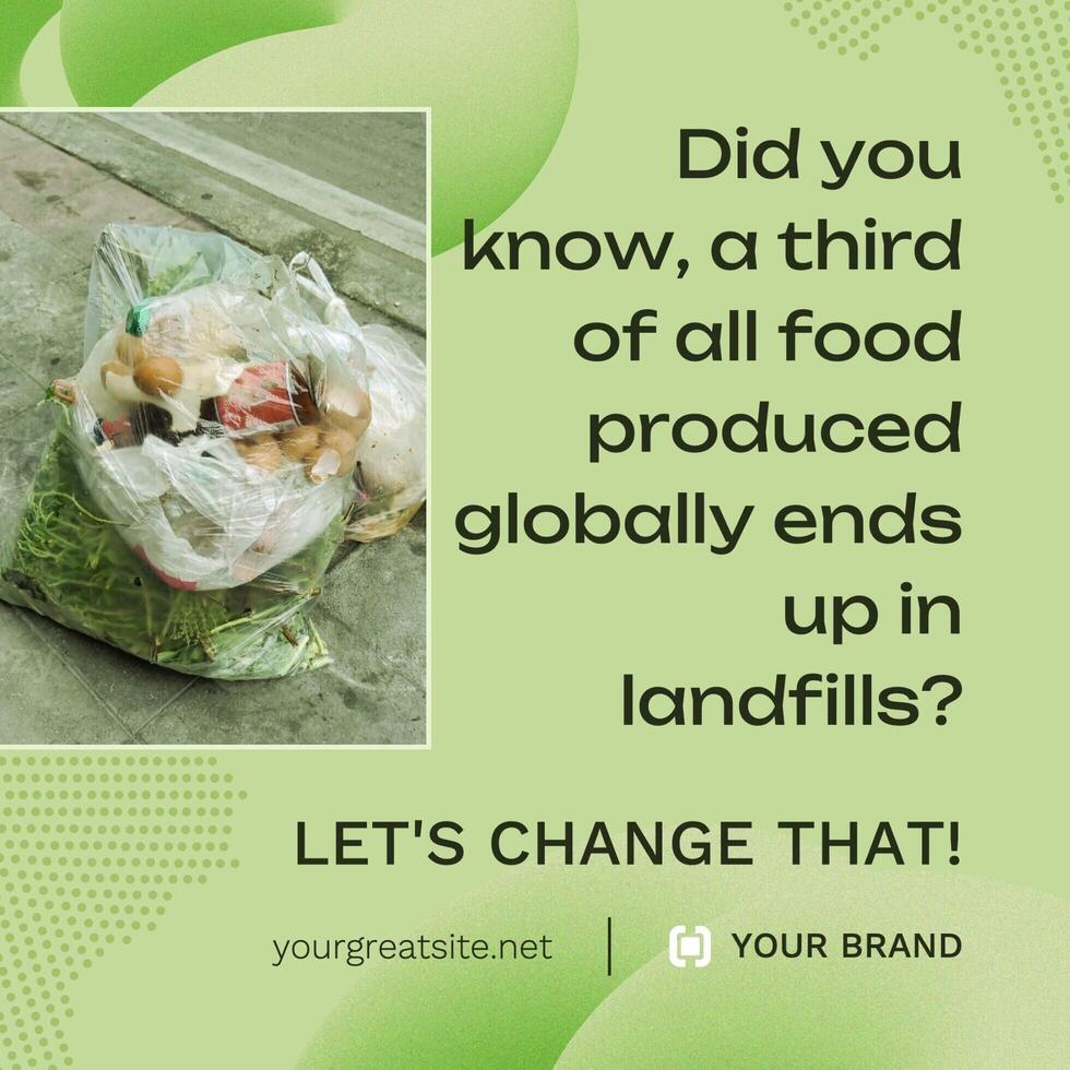 Food Waste Instagram Post template