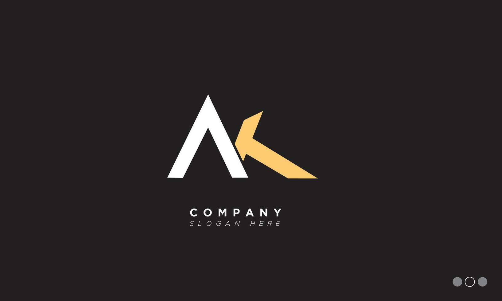 AK Alphabet letters Initials Monogram logo KA, A and K vector