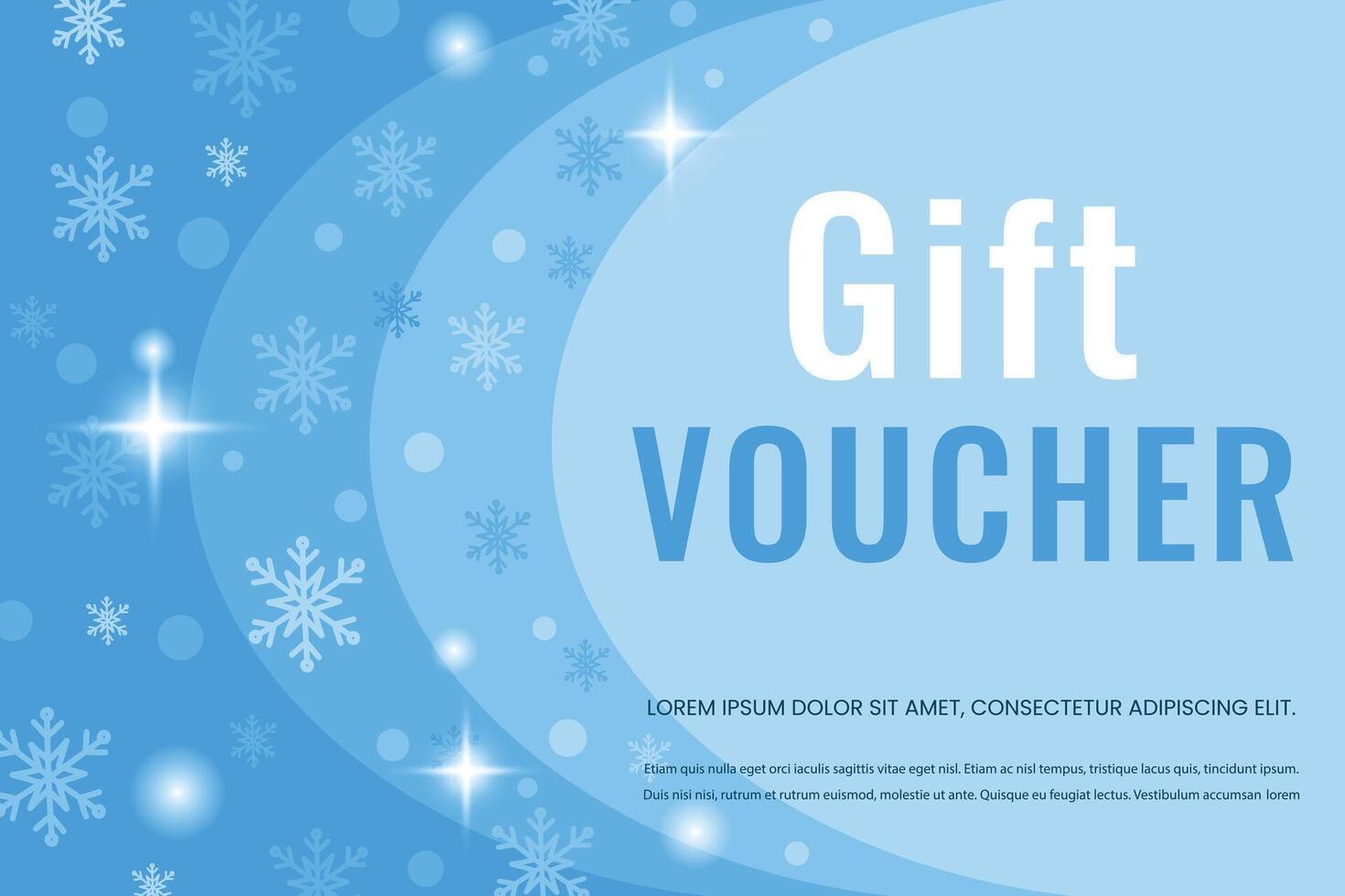 Christmas and New Year Gift Voucher, Discount Coupon Template. vector