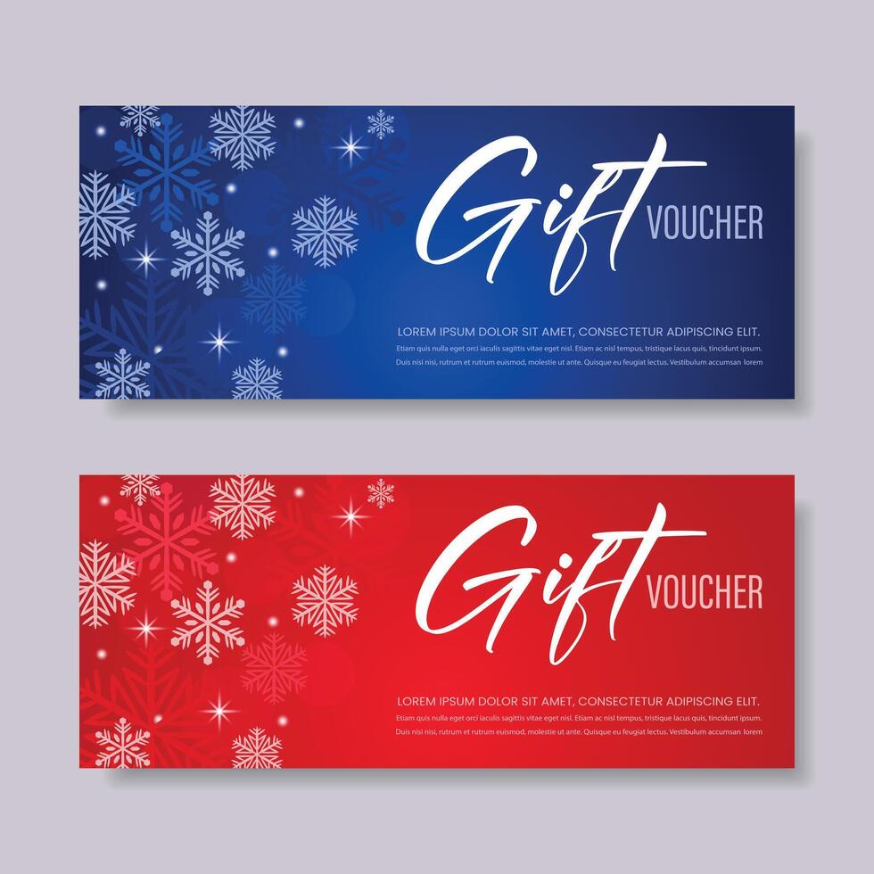 Gift certificate for Christmas and New Year, discount coupon template for New Year holidays. vector