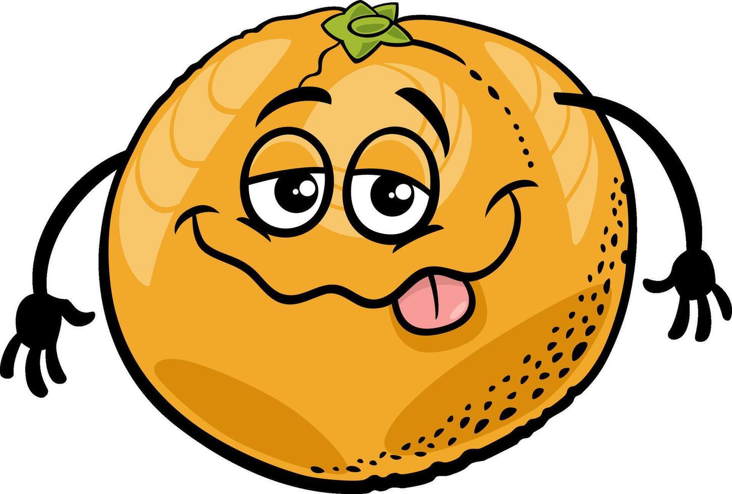 red grapefruit fruit character cartoon illustration vector