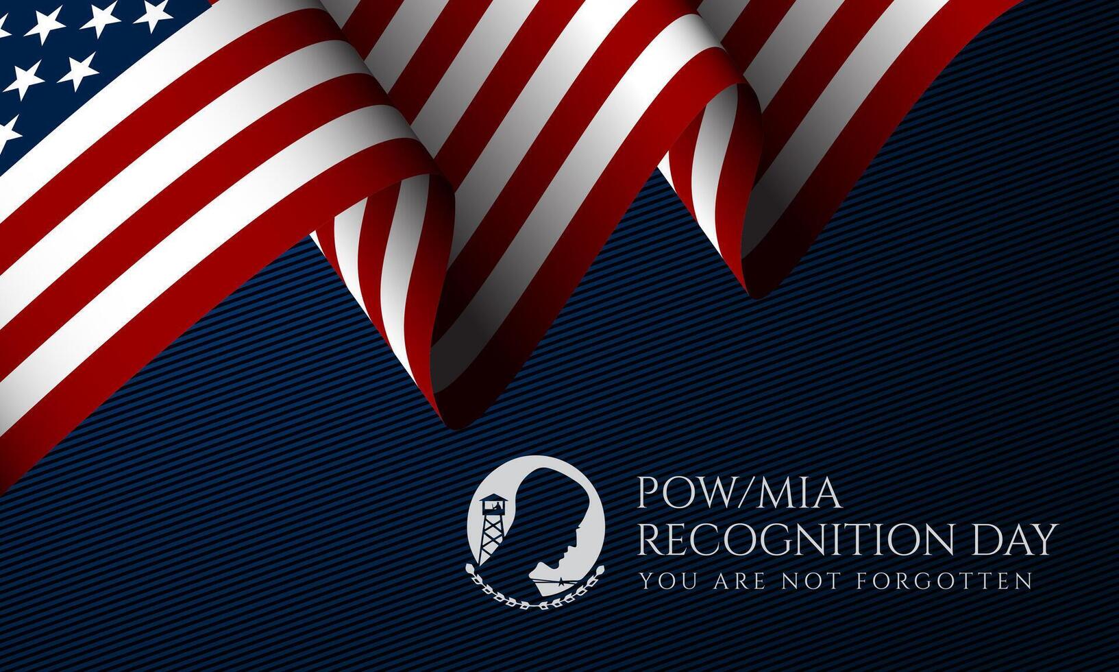 National POW MIA Recognition Day Background Illustration vector