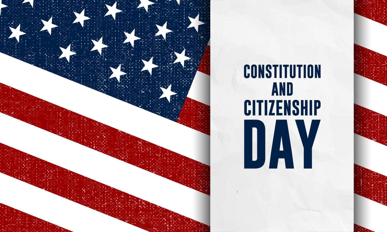 Happy Constitution and citizenship day United States Of America with paper style text background illustration vector