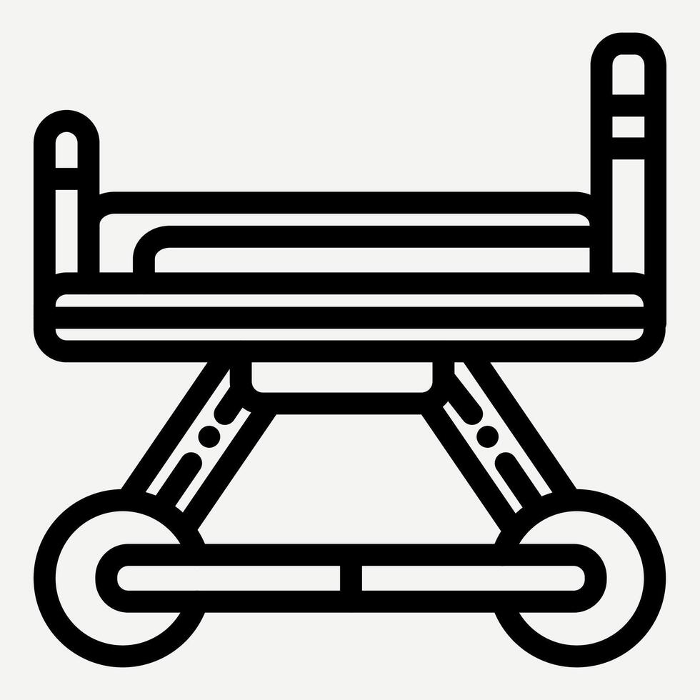 Stretcher icon, illustration of Stretcher ambulance suitable for infographics about first aid, hospitals, patient care and health. vector
