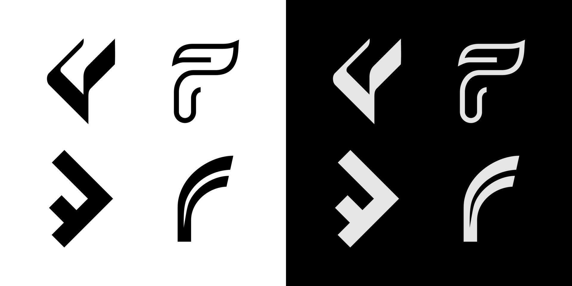 F letter abstract icon logo . Business logo design modern concept vector
