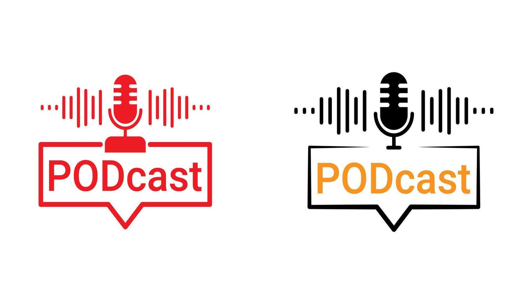Podcast studio microphone icon. vector