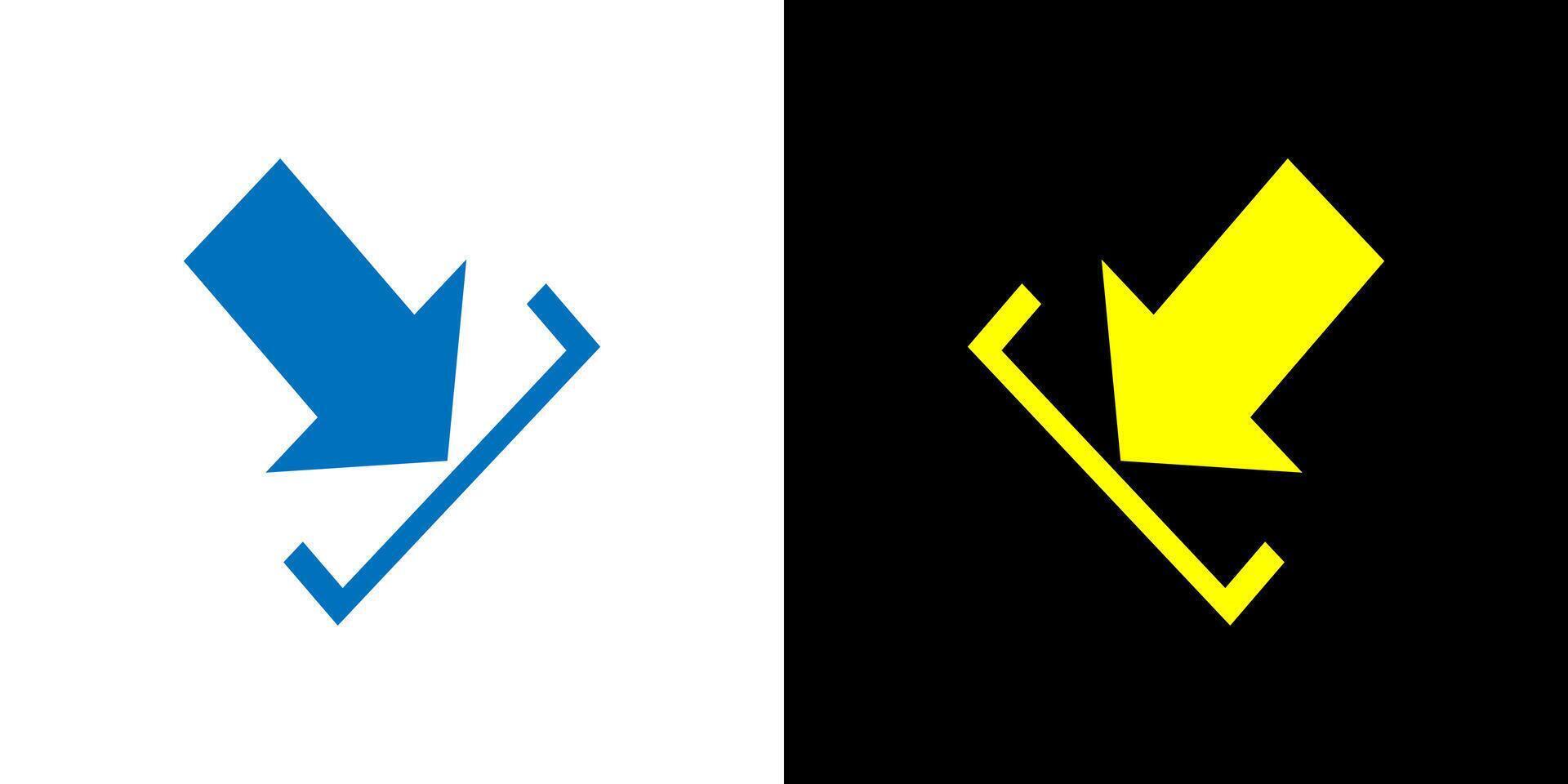 Load symbol down arrow symbol download icon. vector