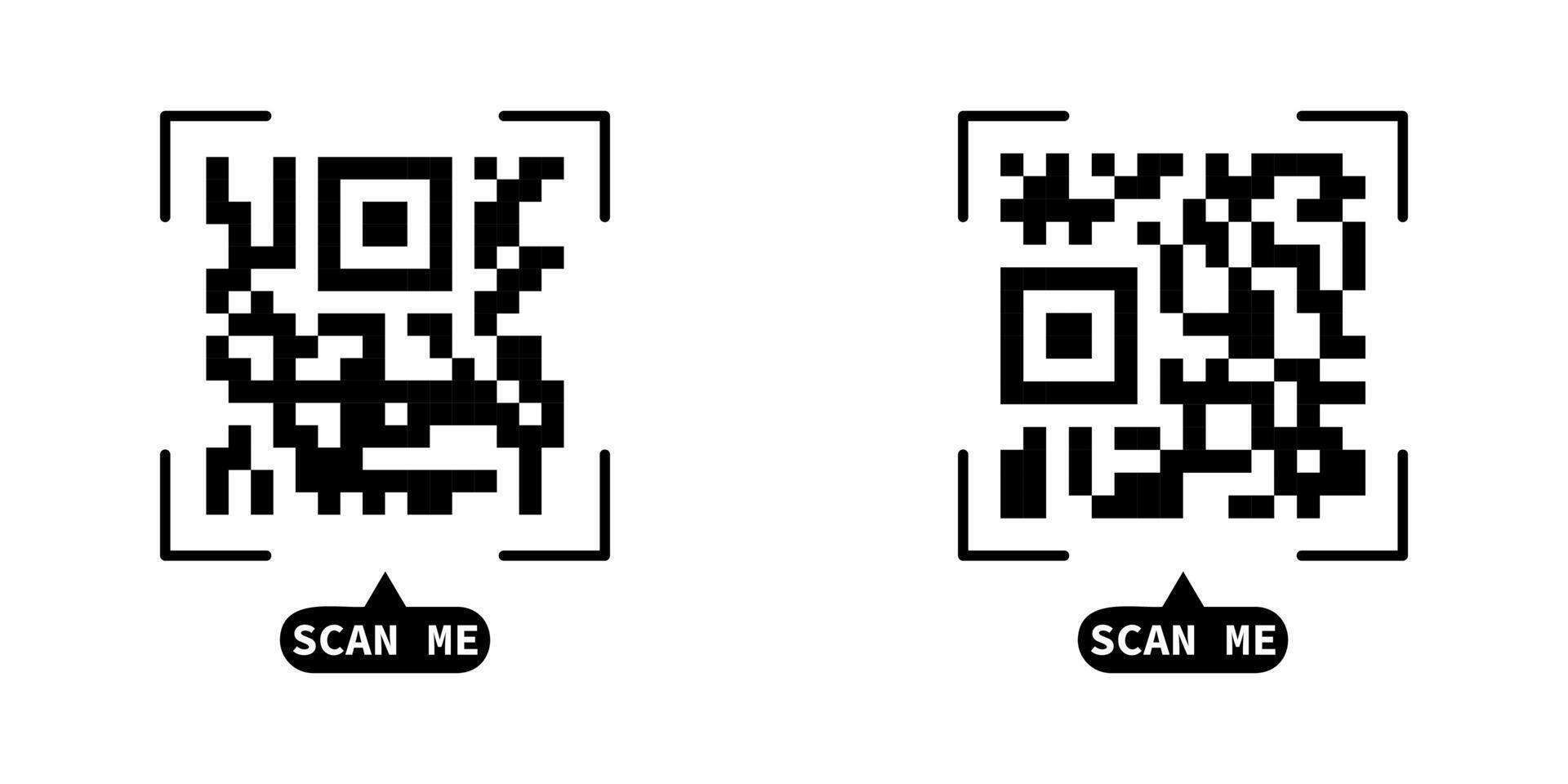 Fake QR code symbols illustration. vector