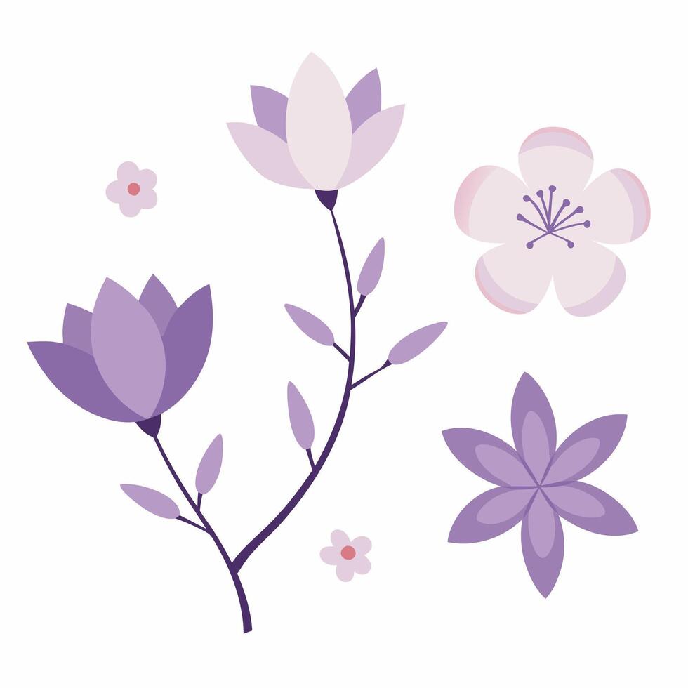 Colorful Wild Flower. vector