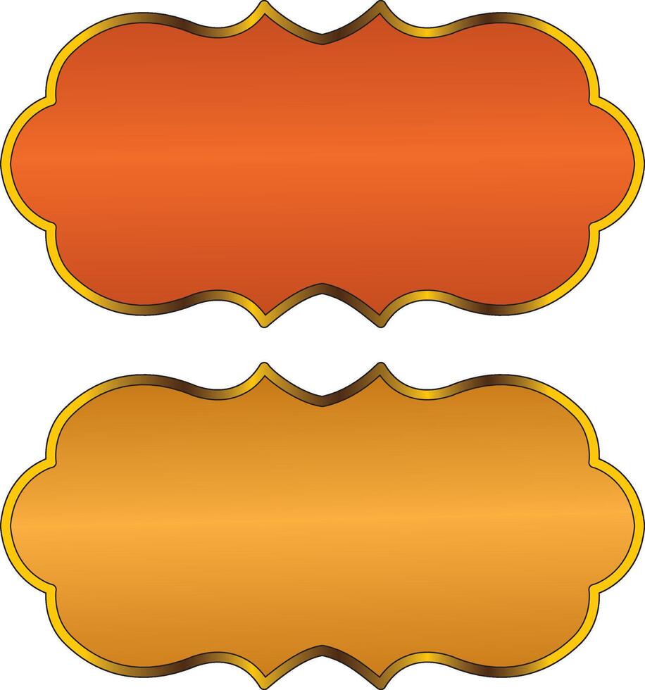 Aesthetic Islamic Text Box With Golden vector
