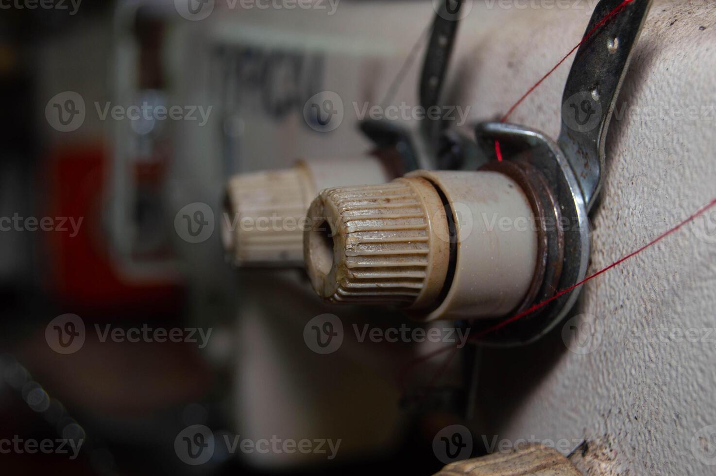 Shot on object for setting sewing thread tension photo