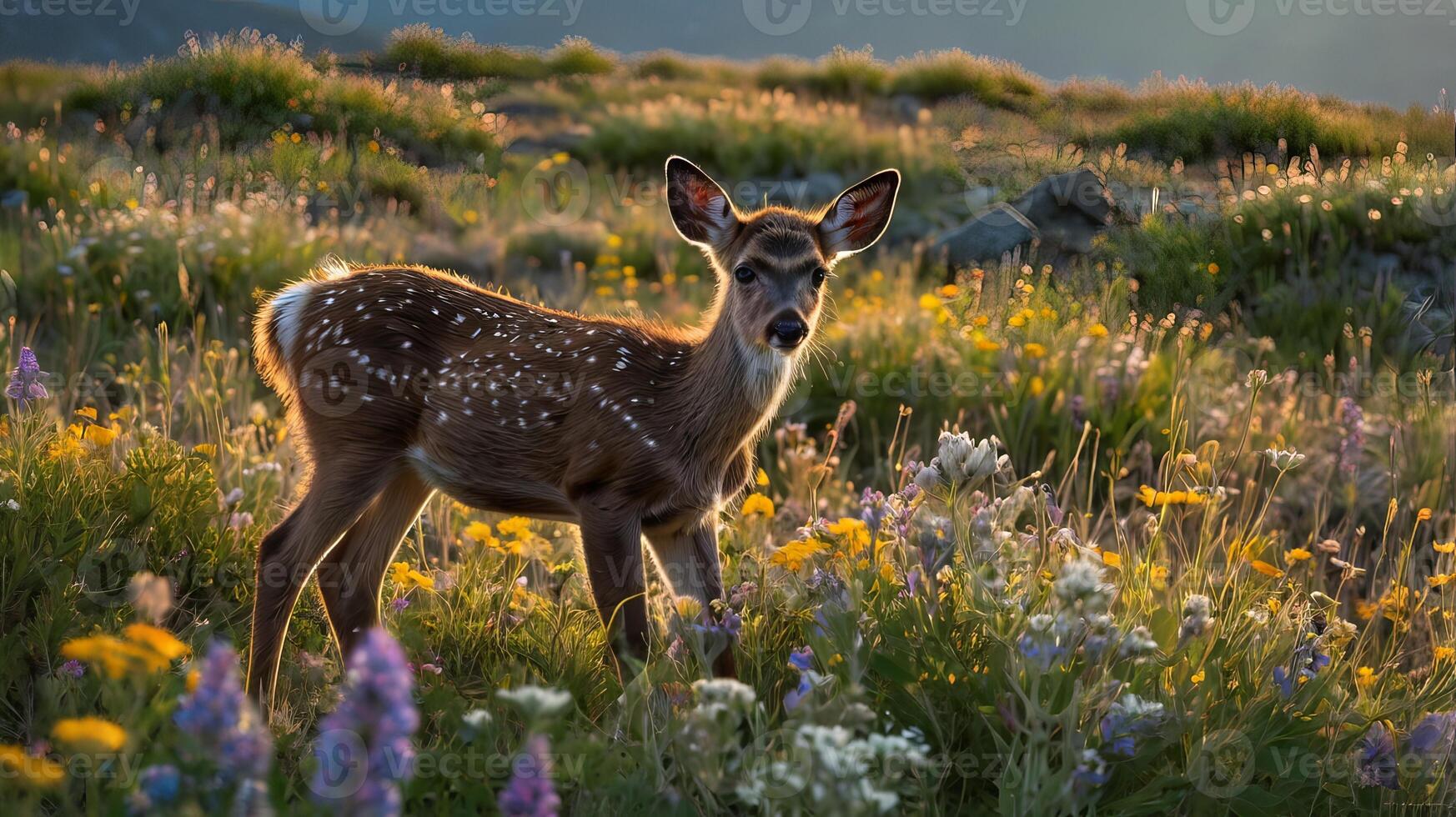 deer in the forest photo