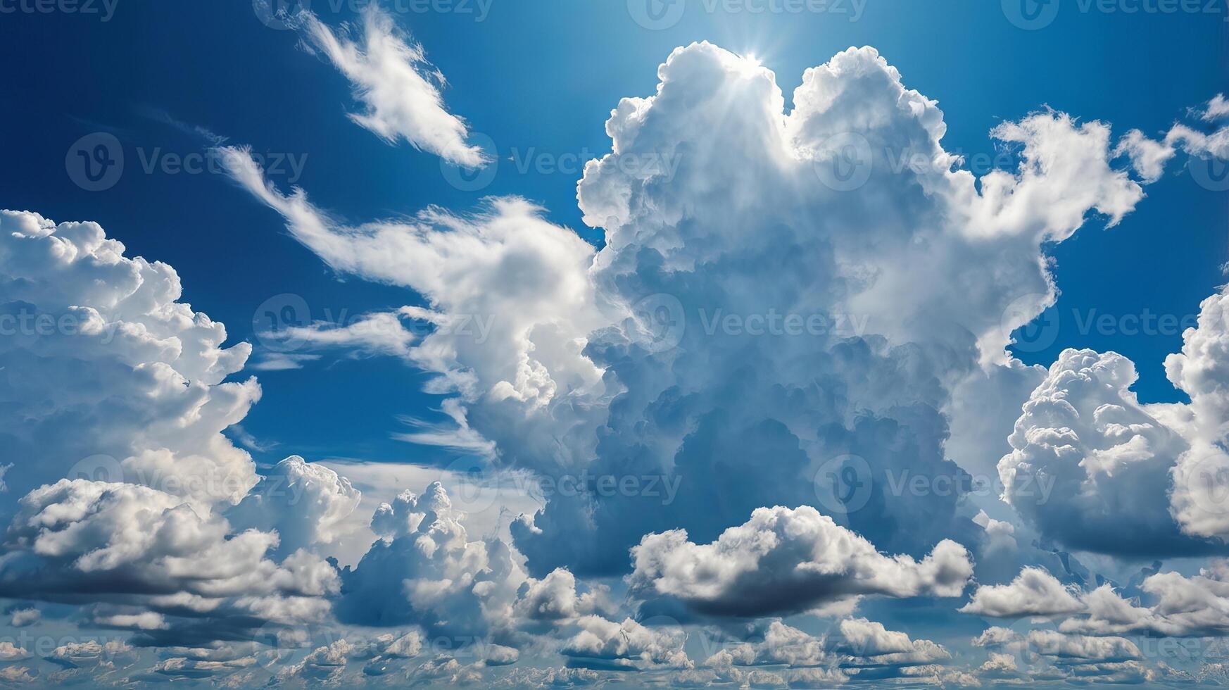 blue sky with cloud photo