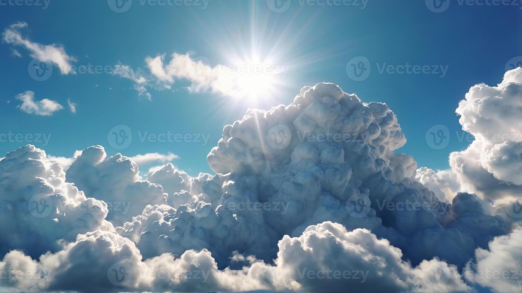 blue sky with cloud photo