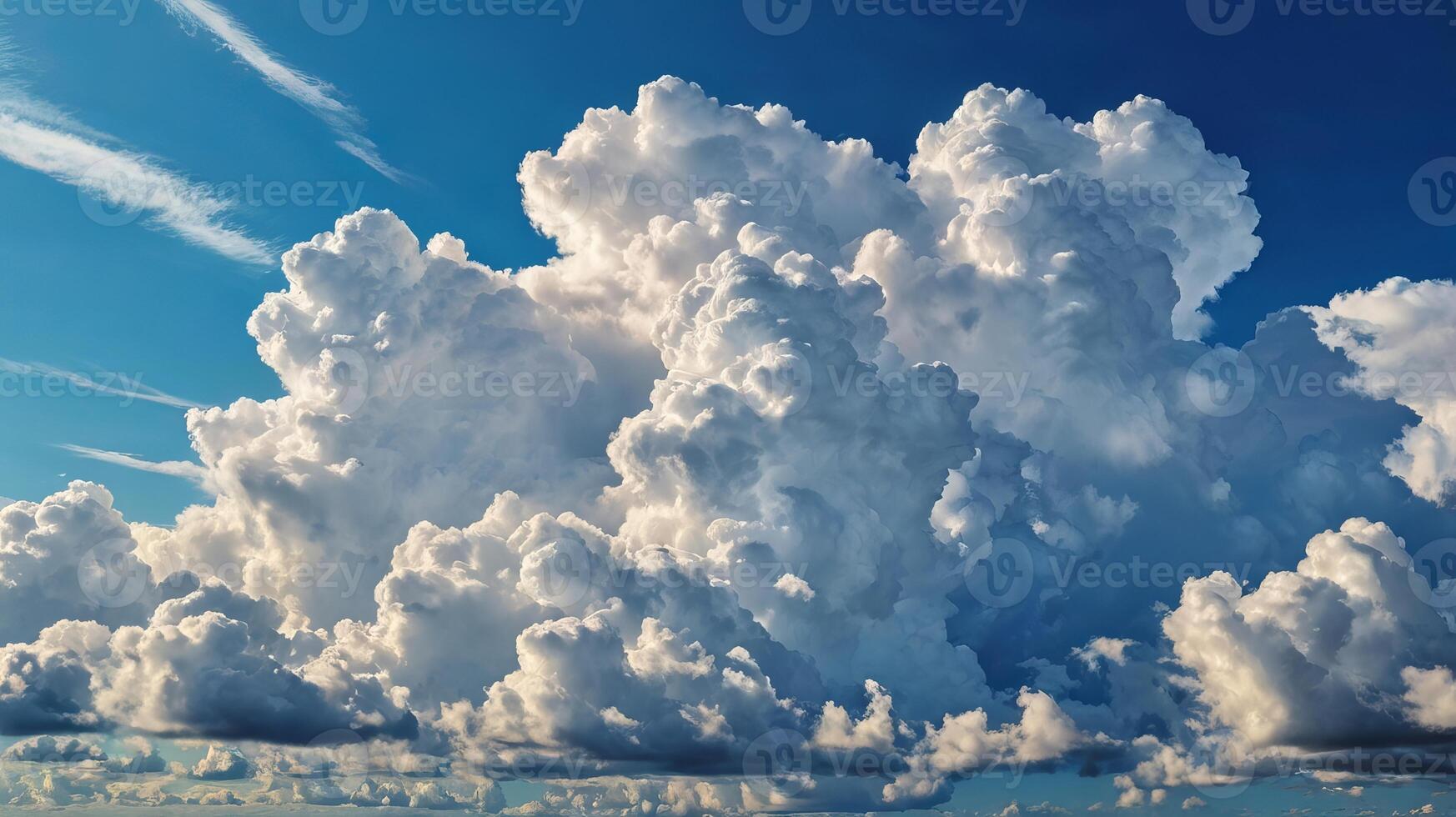 blue sky with cloud photo