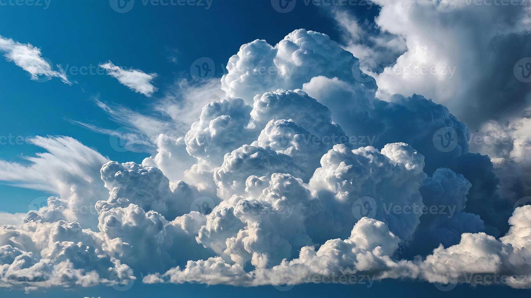 blue sky with cloud photo