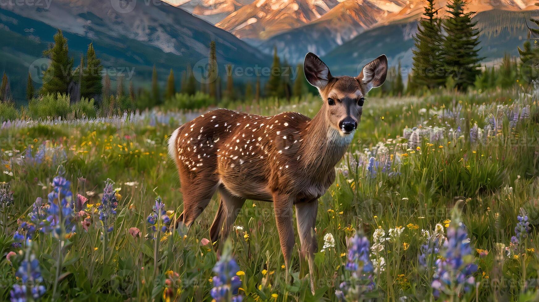deer in the forest photo