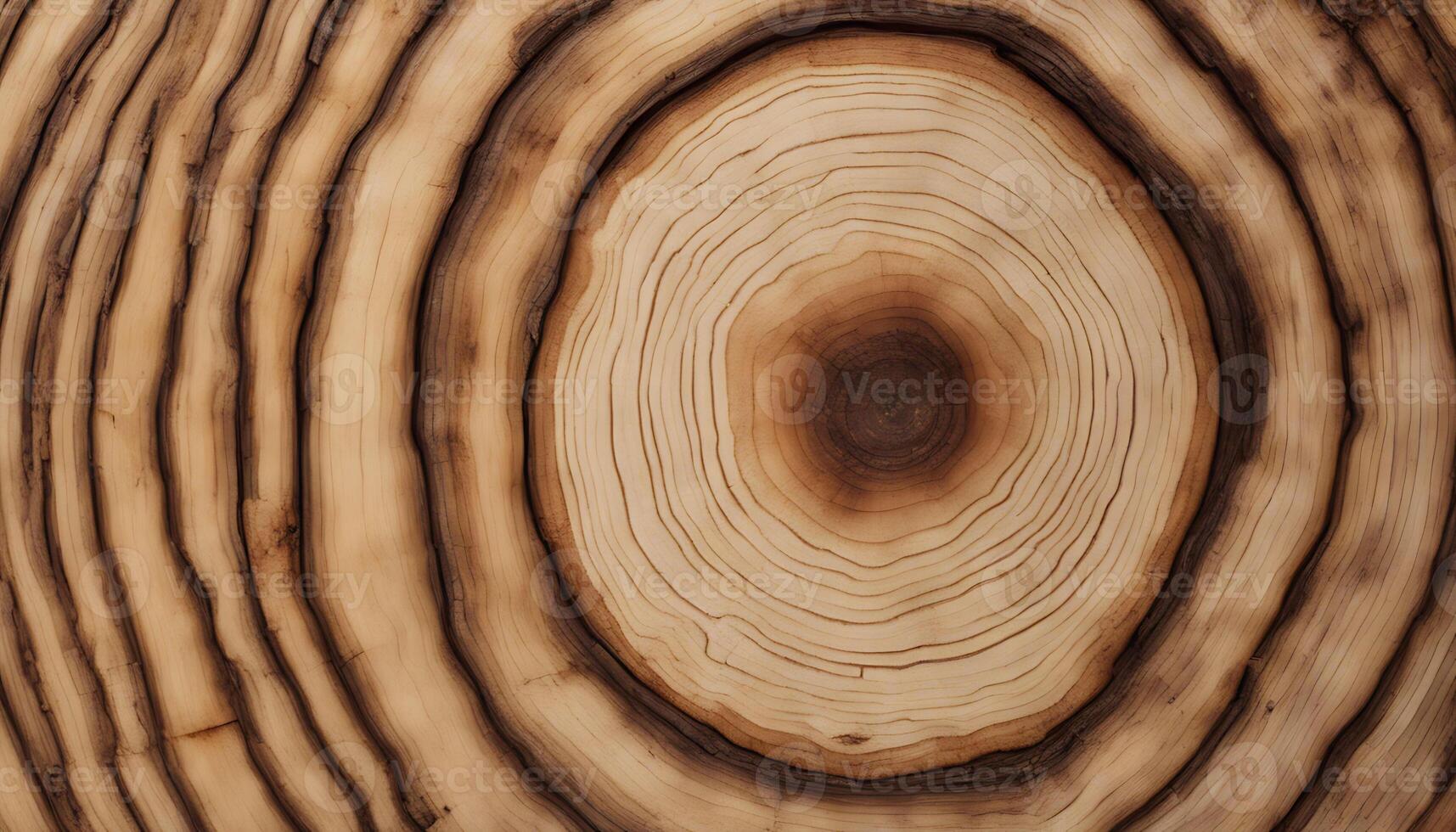 Close-up of Tree Trunk Growth Rings and Texture photo