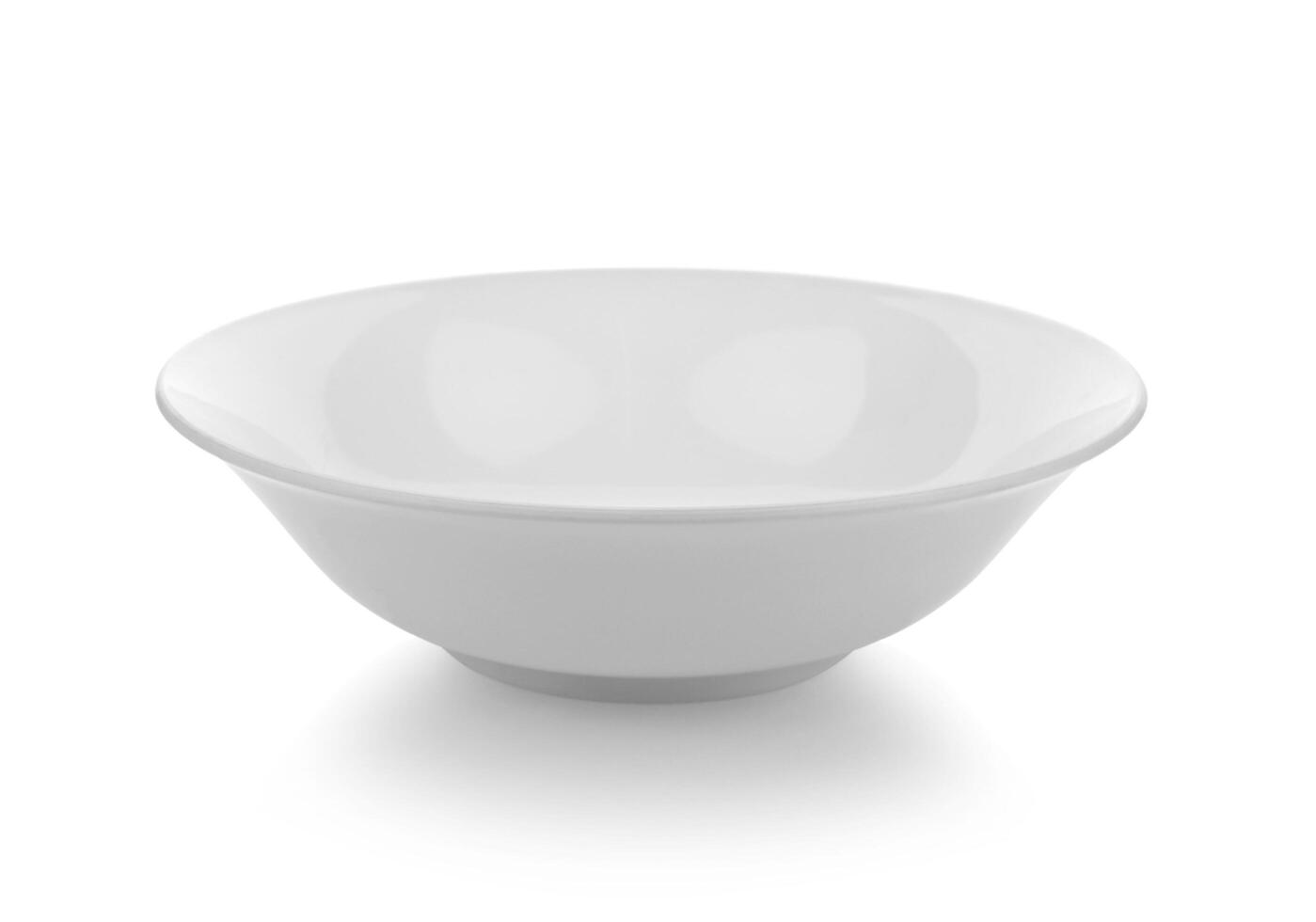 White bowl isolated on white background photo