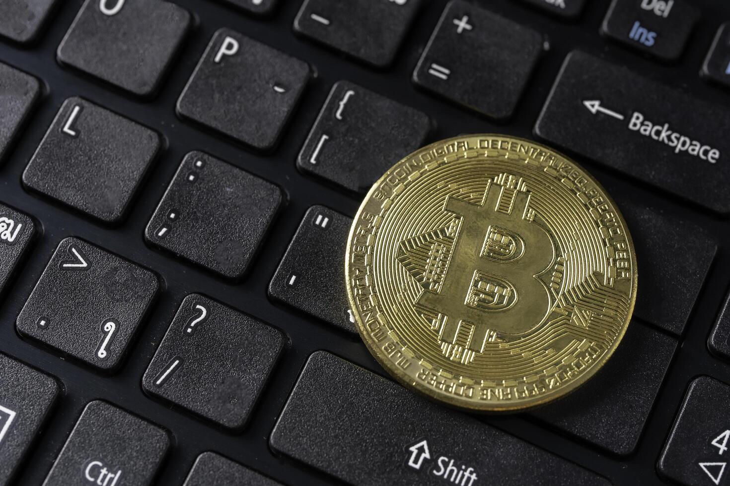 bitcoin put on keyboard photo