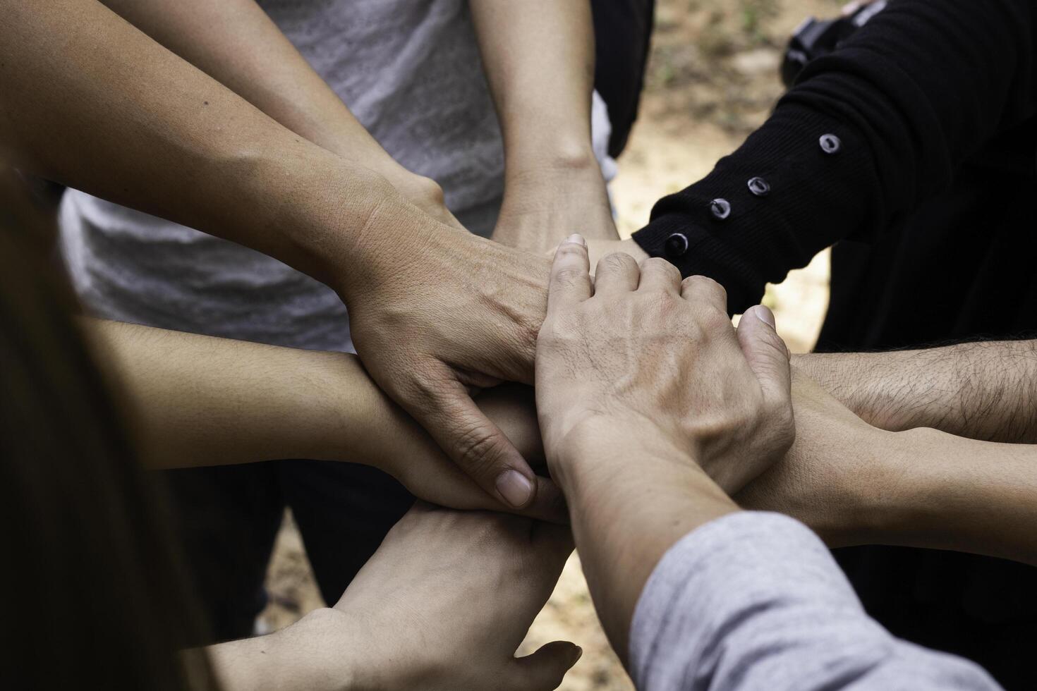 Hands were a collaboration concept of teamwork photo