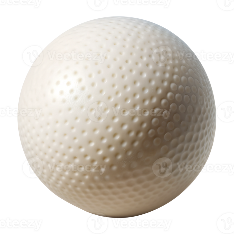 Smooth white lacrosse ball isolated on white, cut out transparent png