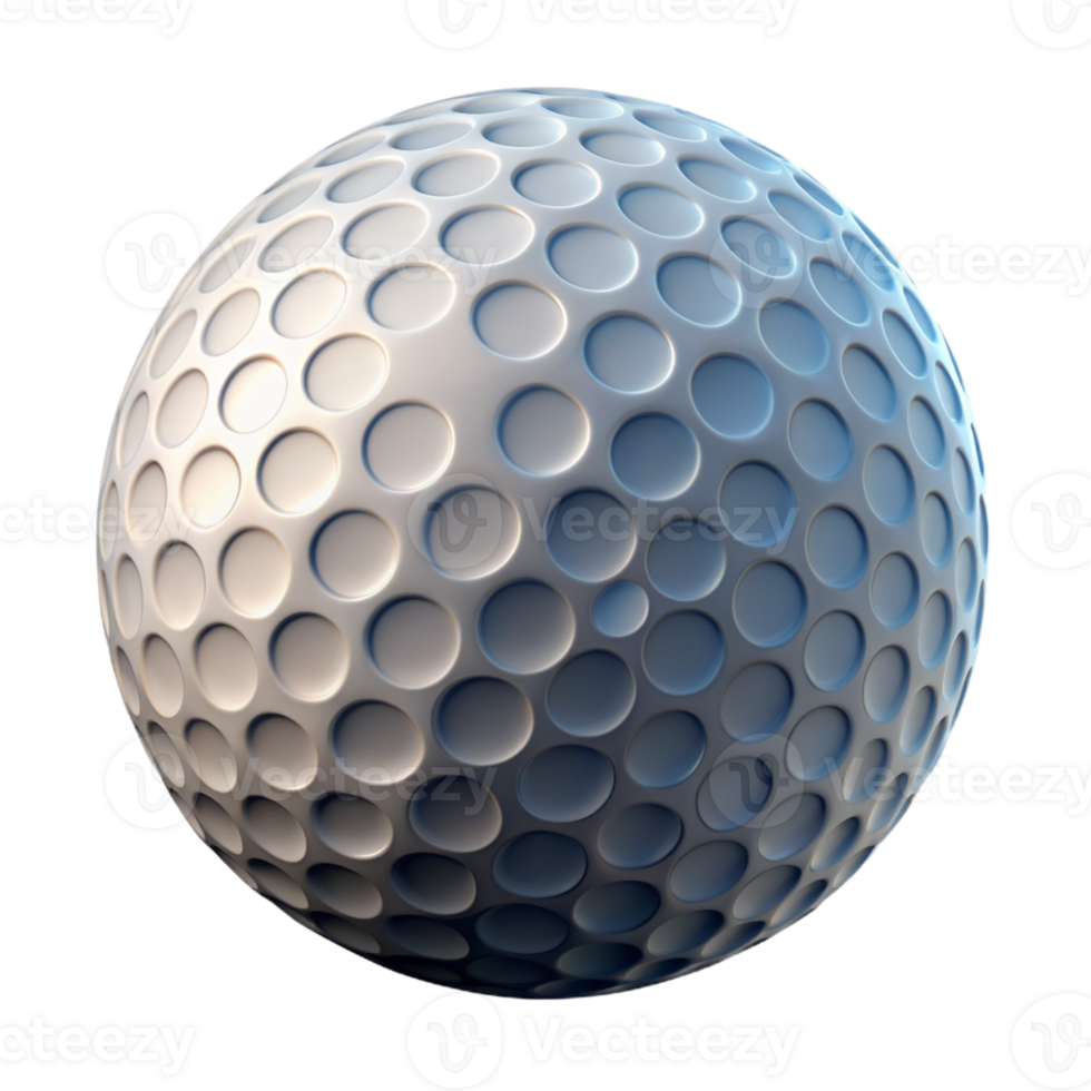High-Resolution 3D Render of a Textured Golf Ball png