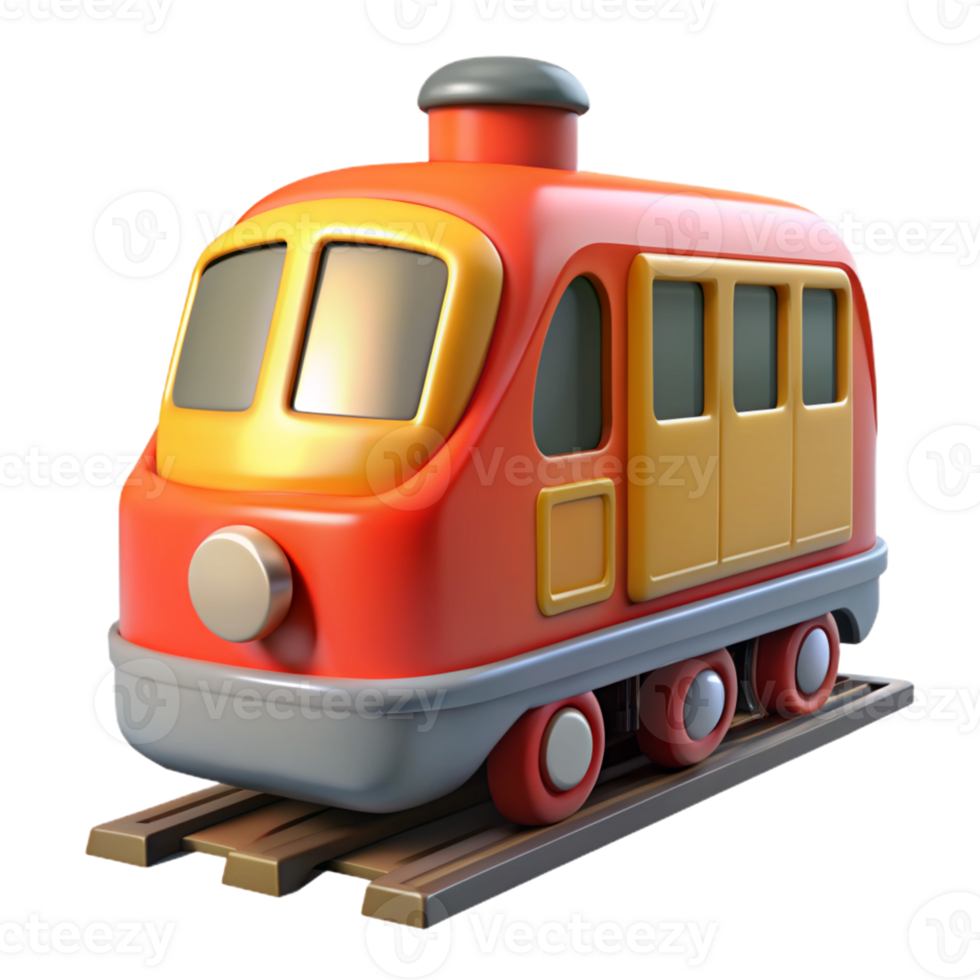 3D Icon of a Cartoon Style Train Engine png