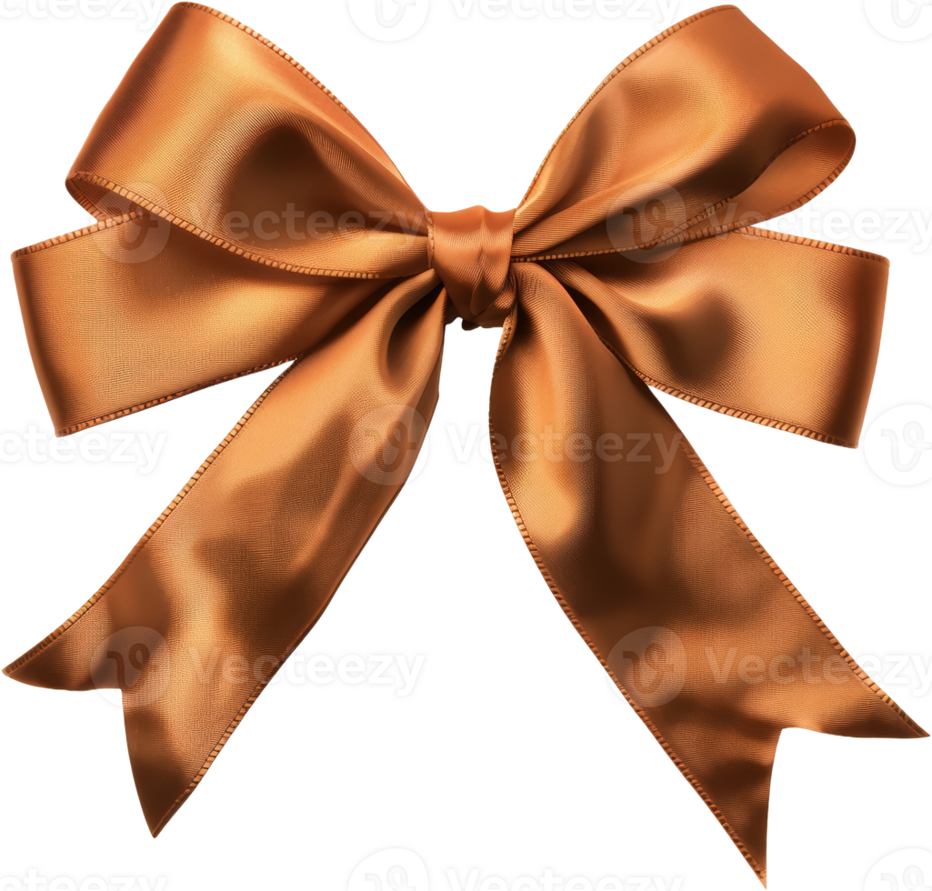 Elegant satin ribbon bow, cut out transparent png