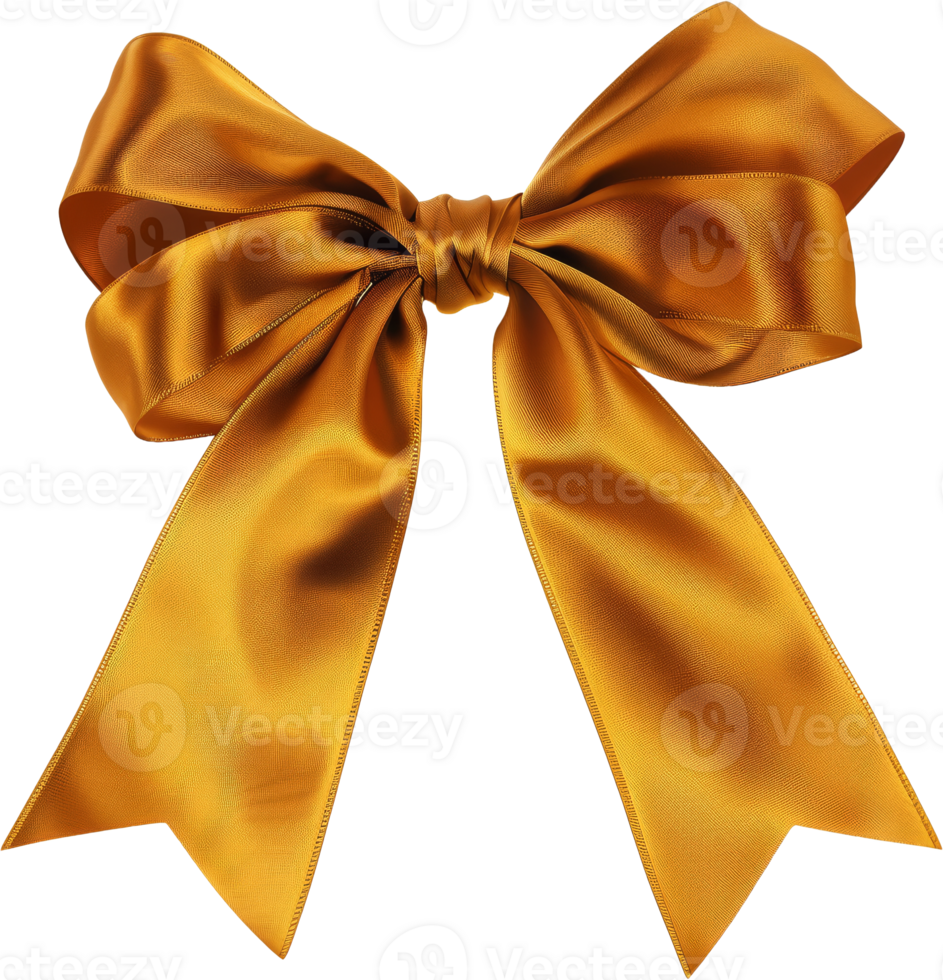 Elegant satin ribbon bow, cut out transparent png