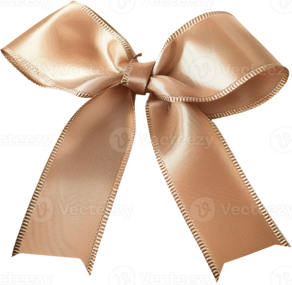 Elegant satin ribbon bow, cut out transparent png