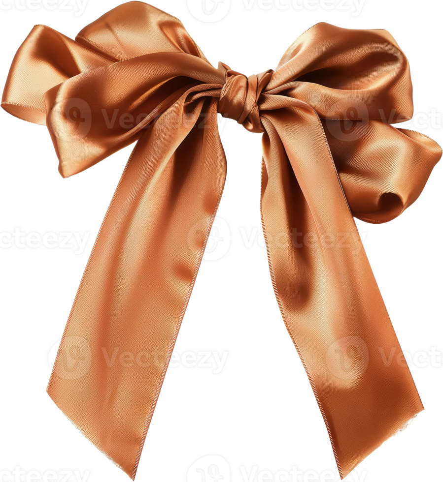 Elegant satin ribbon bow, cut out transparent png