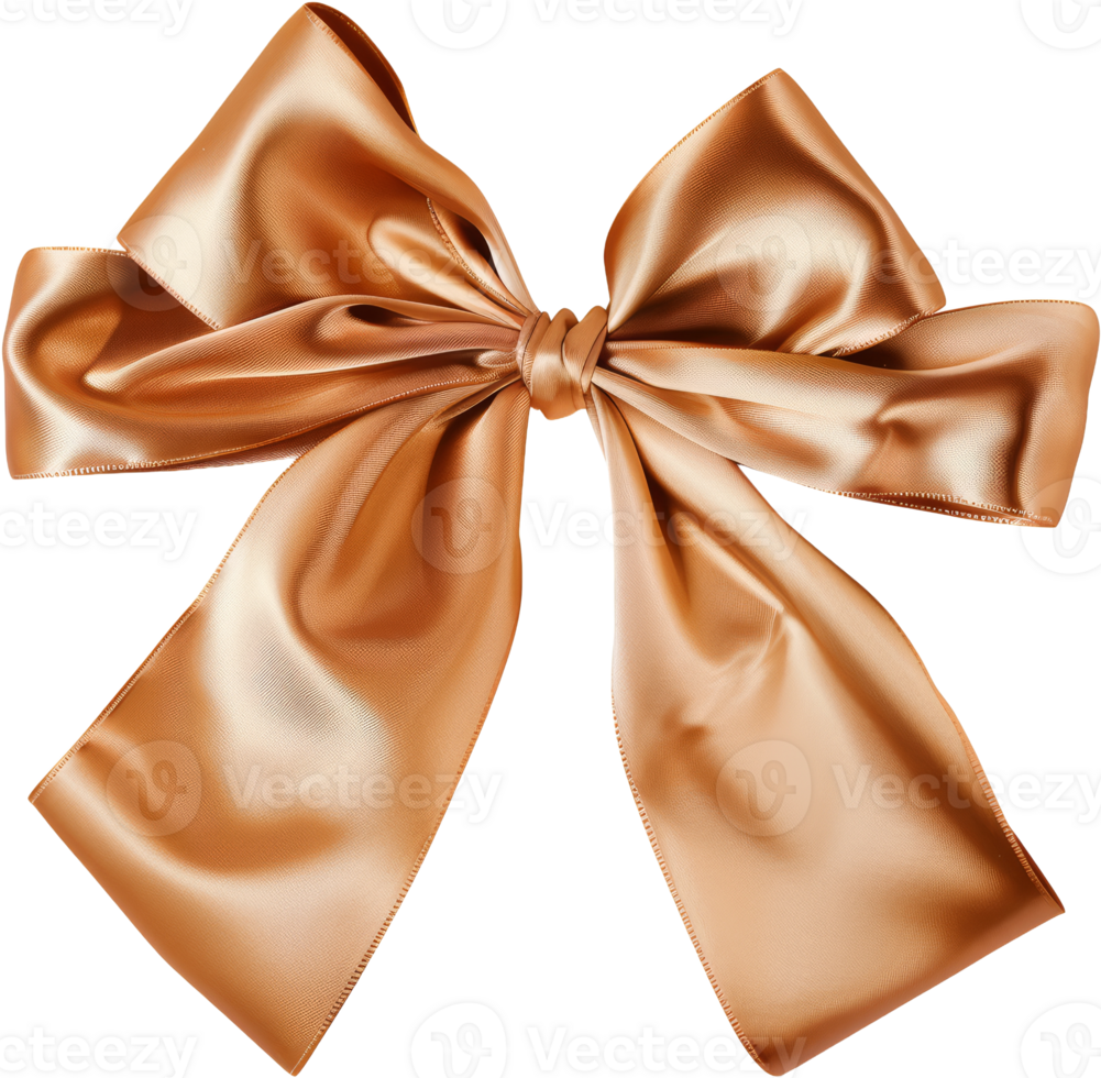 Elegant satin ribbon bow, cut out transparent png