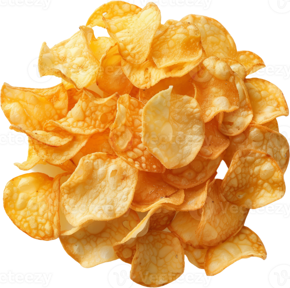 Crispy potato chips floating png