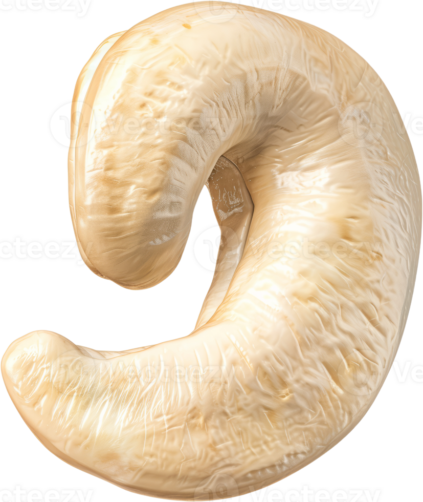 Raw cashew nuts, cut out transparent png