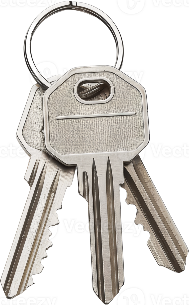 Set of keys, cut out transparent png